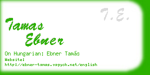 tamas ebner business card
