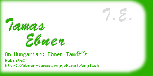 tamas ebner business card